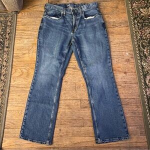 Old Navy Mens 34x30 Boot-Cut Jeans ‘Built In Flex’ Medium Wash Stretch Denim 70s